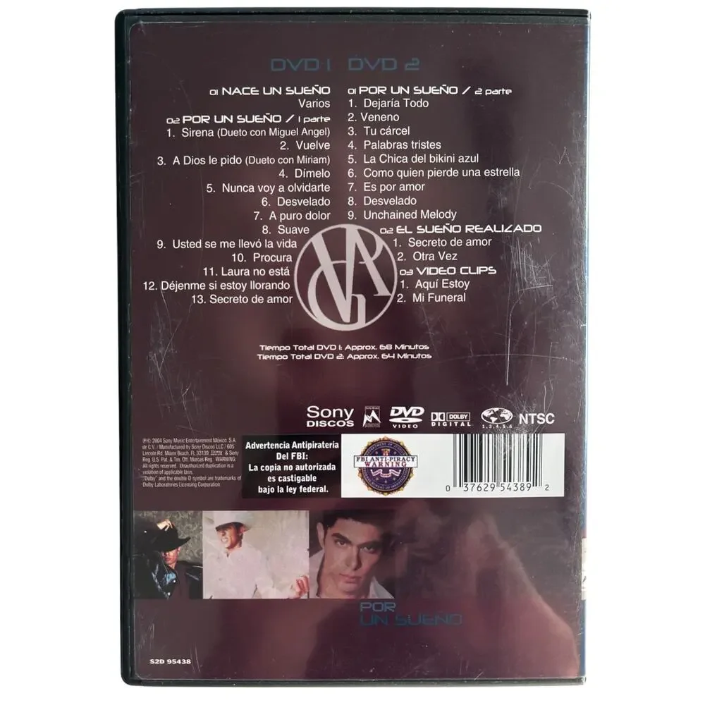 Victor Garcia Por Un Sueño 2-Disc DVD Set 2004 Sony Discos Latin Music
